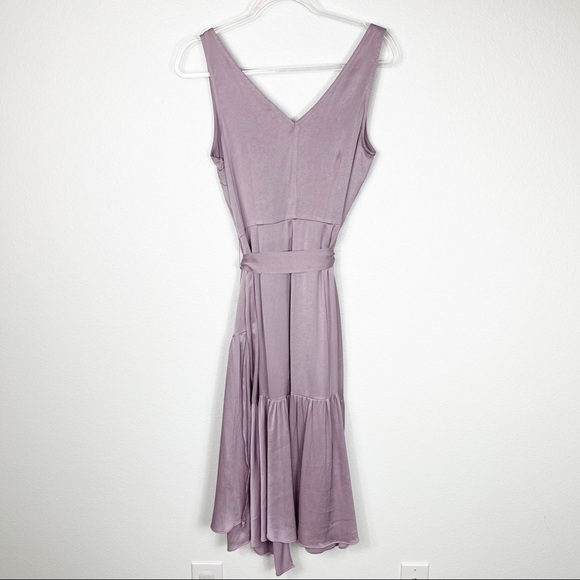 Anthropologie Current Air Lavender Purple Tie Waist Flowy Dress Small - Picture 5 of 8